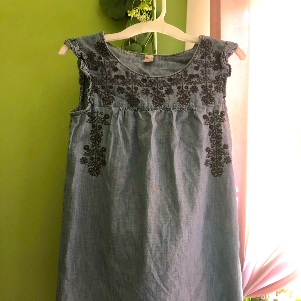Girls Sleeveless Denim Dress